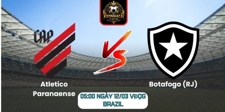 Soi kèo trận Atletico Paranaense vs Botafogo (RJ) (05:00 ngày 12/03, VĐQG Brazil) 2 Atletico Paranaense vs Botafogo (RJ)